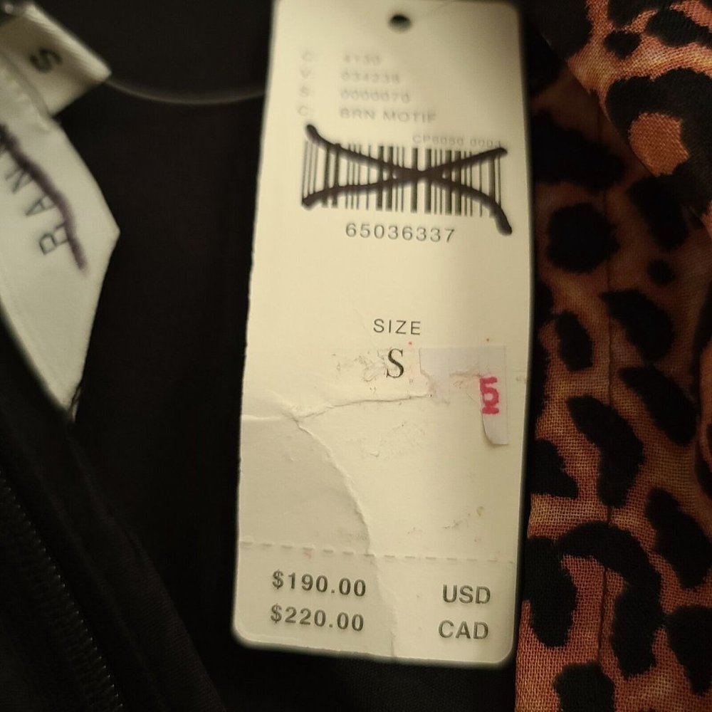 Anthropologie Ranna Gill Cut Out Midi Dress Leopard Print Sz S Lined NWT $190 - Picture 5 of 13